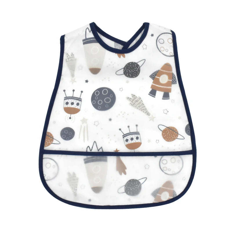 2023 New Cartoon Pattern EVA Waterproof Baby Bibs – Adjustable Feeding Apron with Pocket for Kids, Baby Burp Cloths - Kidzy Market