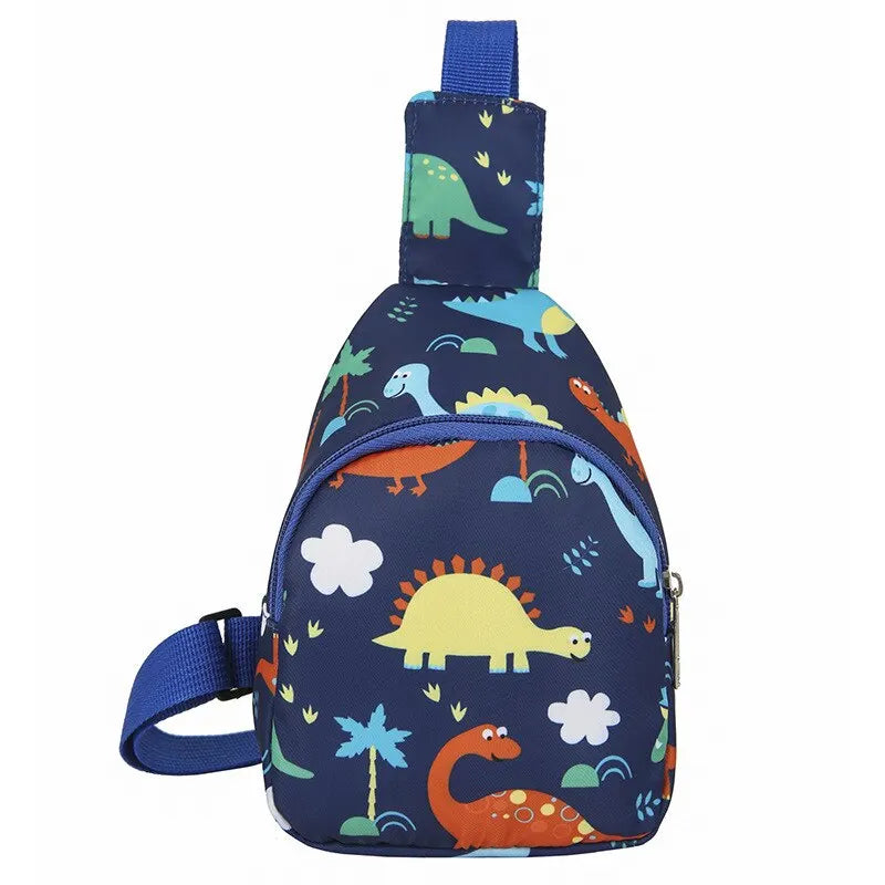 Children's Cute Dinosaur Shoulder Bag – Casual Nylon Messenger Bag, Coin Purse for Baby Girls & Boys, Small Chest Handbag for Kids - Kidzy Market