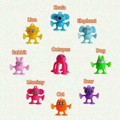 Montessori Animal Silicone Soft Building Blocks – DIY Suction Cup Assembly for Sensory Play and Educational Toy for Children