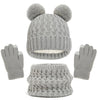Winter Warm Children’s Hat Scarf Gloves Set – Thick Windproof Beanie Hat, Cover Hood & Scarf for Kids – Cozy Baby & Children Winter Accessories