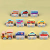 Wooden Magnetic Train Toy Set – Animal & Fruit Educational Building Blocks for Ages 3+