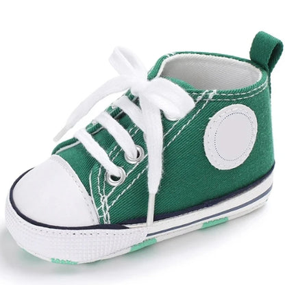 New Baby Shoes Boys Girls Classic Canvas Casual Sneakers Newborn First Walker Toddler Soft Sole Non-Slip Walking Shoes