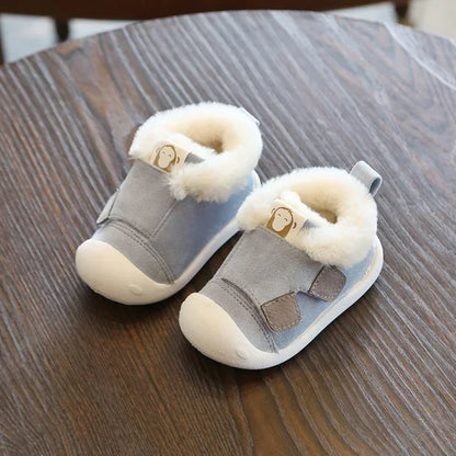 Infant Toddler Boots Winter Warm Plush Baby Girls Boys Snow Boots Non-Slip Comfortable Soft Bottom Kids Shoes