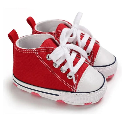 New Baby Shoes Boys Girls Classic Canvas Casual Sneakers Newborn First Walker Toddler Soft Sole Non-Slip Walking Shoes