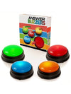 Answer Buzzers for Game Shows - 4pcs with Lights & Sounds, Buzz Buttons for Kids & Adults, Perfect for Classroom Games