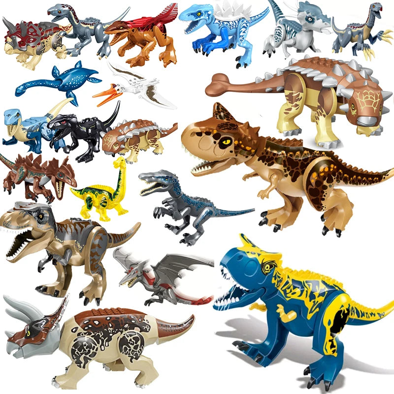 Jurassic World 3 Brutal Raptor Building Blocks – Tyrannosaurus, Indominus, and I-Rex Dinosaur Toy for Kids