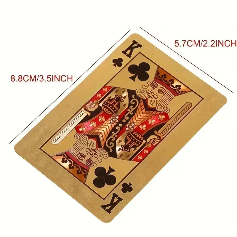 24K Gold Foil Playing Cards Deck – Poker, Practical Jokes, and Party Gift for Christmas, Halloween, and Thanksgiving