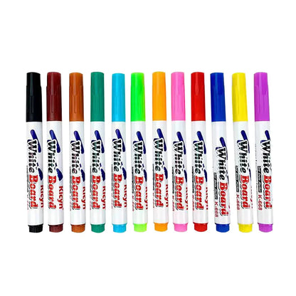 Water Floating Pen Set – Magical Ink Pens with Spoon and Floating Chalk for Graffiti and Water Painting Art, Educational Toy for Kids