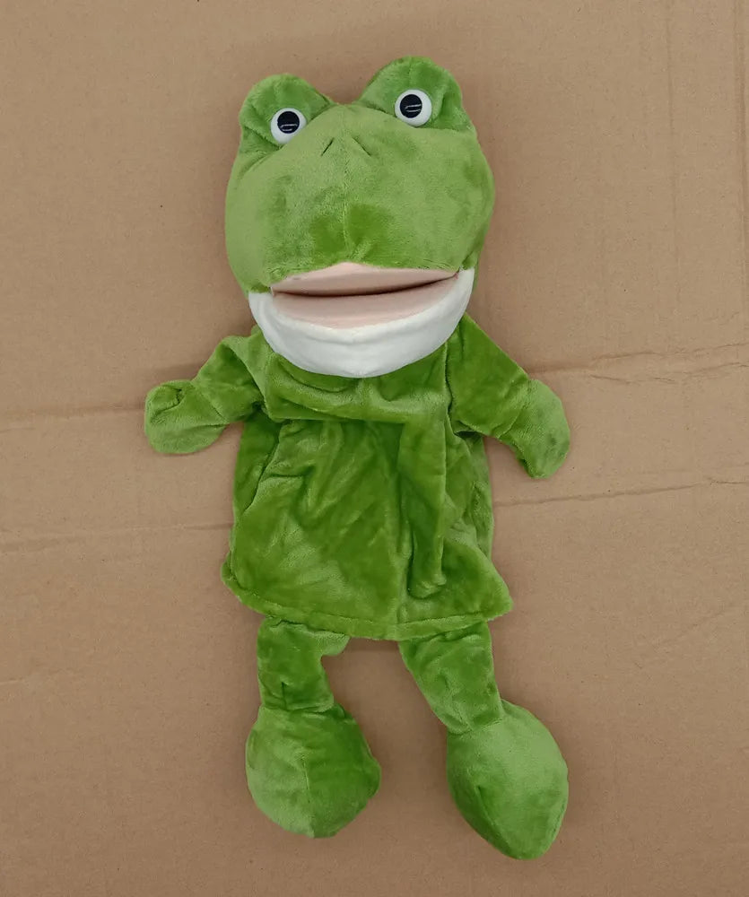 35cm Cartoon Animal Hand Puppets, Lion Elephant Pig Parent-Child Game Toys for Kids