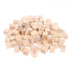 200PCS Unfinished Mini DIY Wooden Square Blocks – 1cm Solid Wood Cubes, Craft Puzzle Making Material for Kids