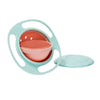 Gyro Bowl 360 Rotating Anti-Spill Kids Feeding Bowl with Lid and Handles for Ages 3-6