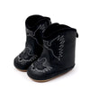 Baby Boys Girls Winter Solid Color Toddler Boots, Rubber Soft Bottom Boots, Embroidered Printed Baby Boots