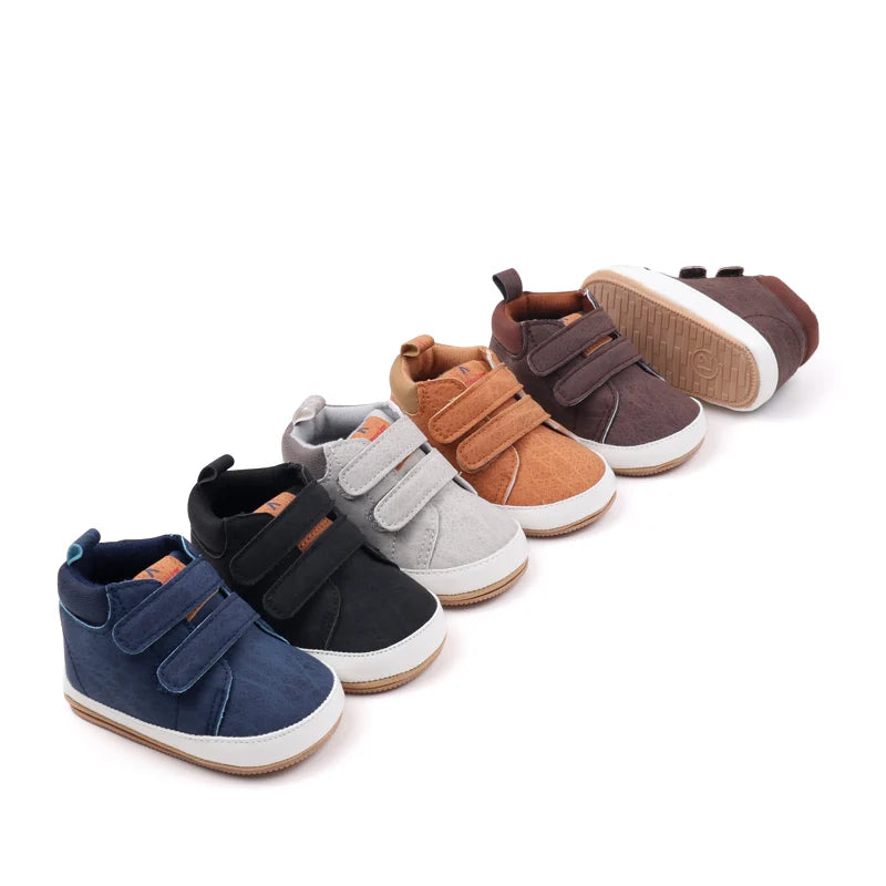 Baby Shoes Soft PU High Quality TPR Anti-Slip Sole Spring & Autumn Style for Newborn Toddler Boys and Girls