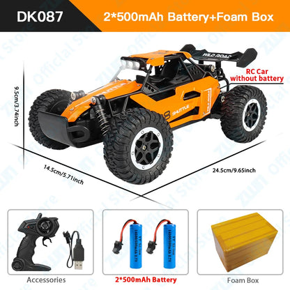 ZWN 1:16/1:20 RC Car with LED Light and 2WD Off-Road Climbing Remote Control