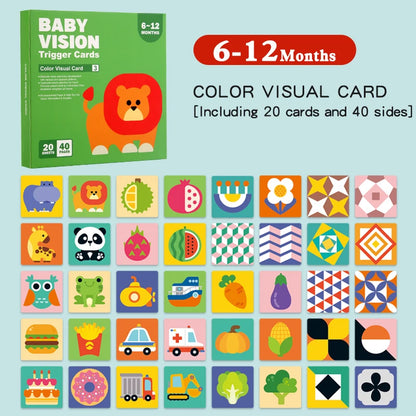 Montessori High Contrast Flash Cards – Visual Stimulation and Cognitive Toy for Infants