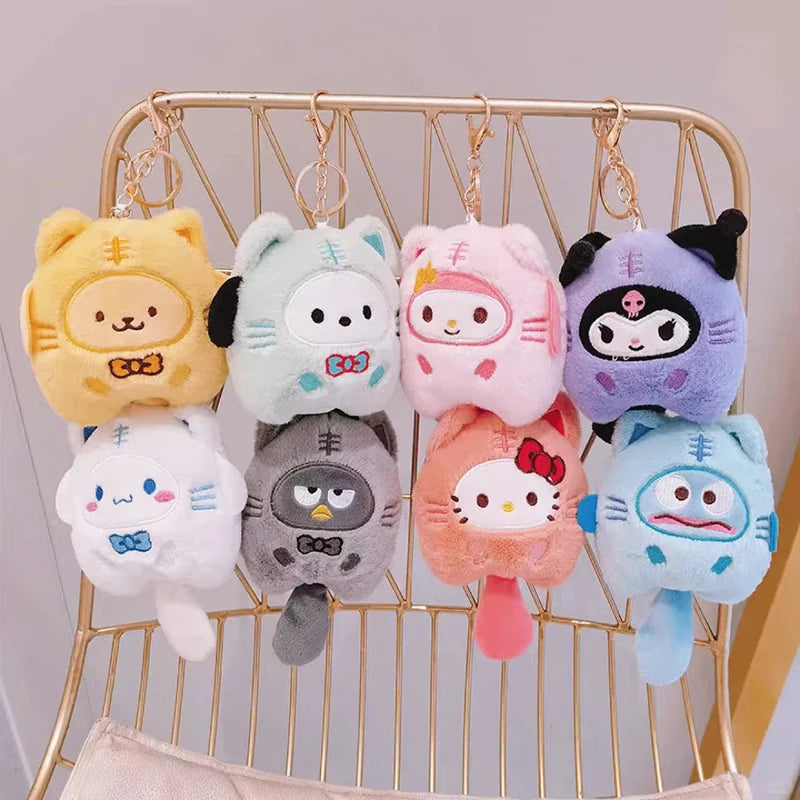 Sanrio Plush Doll Keychain – Melody, Cinnamoroll, Pochacco Bag Pendant for Kids and Girls