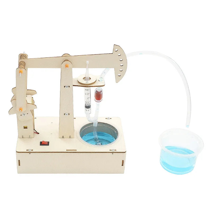 Kids STEM Toys DIY Pumping Unit, Assembling Model Kits, Water Pump Experiment Technology Puzzle Toy Gift