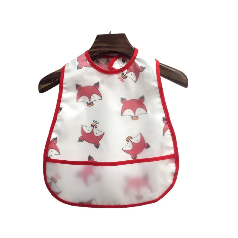 2023 New Cartoon Pattern EVA Waterproof Baby Bibs – Adjustable Feeding Apron with Pocket for Kids, Baby Burp Cloths - Kidzy Market