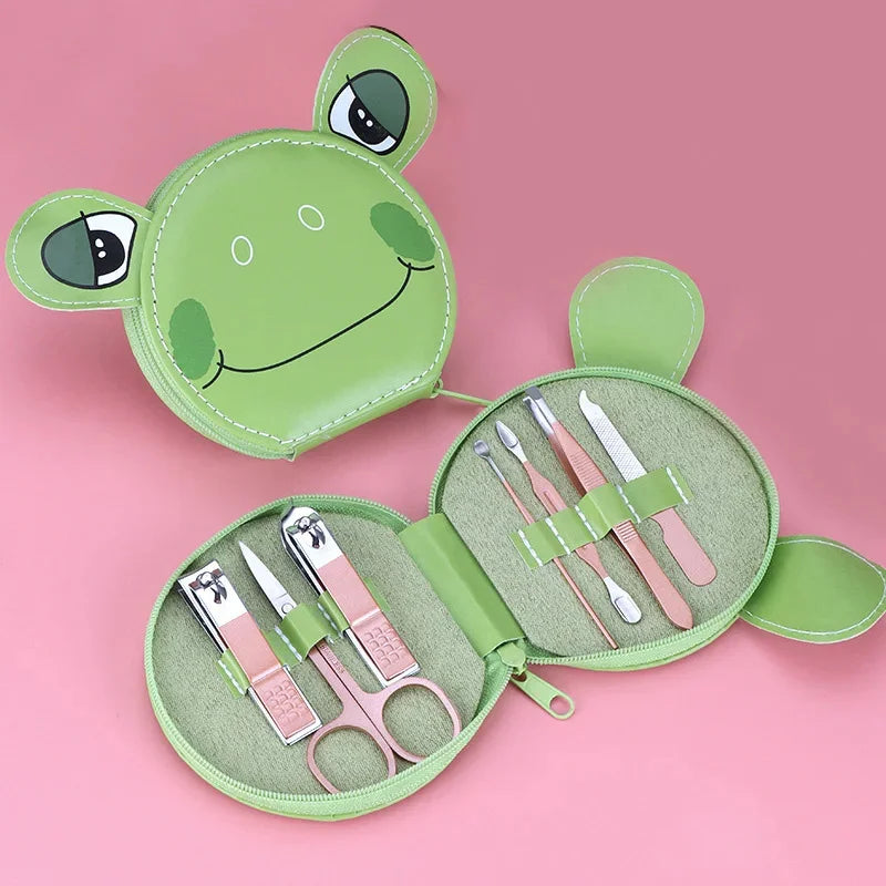 7PCS Baby Nail Scissor Set – Baby Care Tool, Kid Safe Portable Nail Clipper, Trimmer, Tweezer, Children Manicure Kit