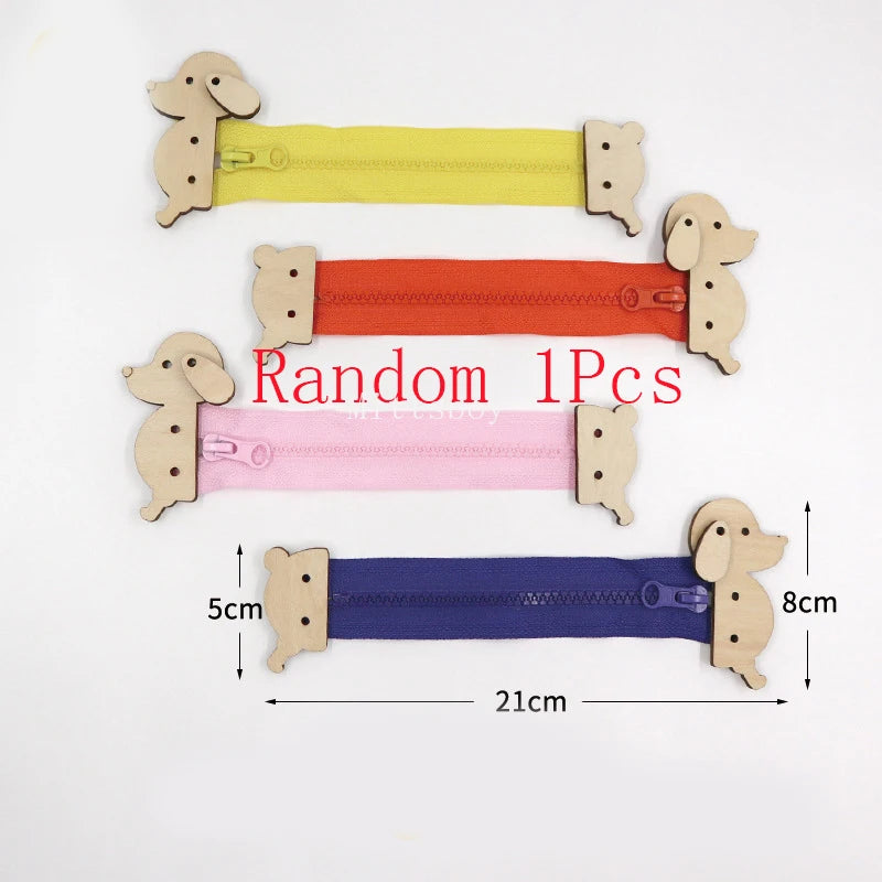 Busy Board Accessories – Montessori Wooden Toy with Key, Lock, Switch, Slides, and Paillette for Early Education Training and Learning Gifts