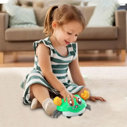 Inertial Crawling Crab Baby Sensory Toy, Cartoon Cute Toddler Interactive Montessori Walking Toy Gift for Ages 1 to 3 Years