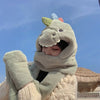 3-in-1 Plush Animal Hood – Winter Hat, Scarf & Gloves Set for Women & Girls, Cozy Christmas Dress-Up