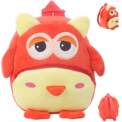 Baby Girls Plush Backpack - Cute 3D Cartoon Animal School Bag for Toddlers 0-4Y - Kidzy Market