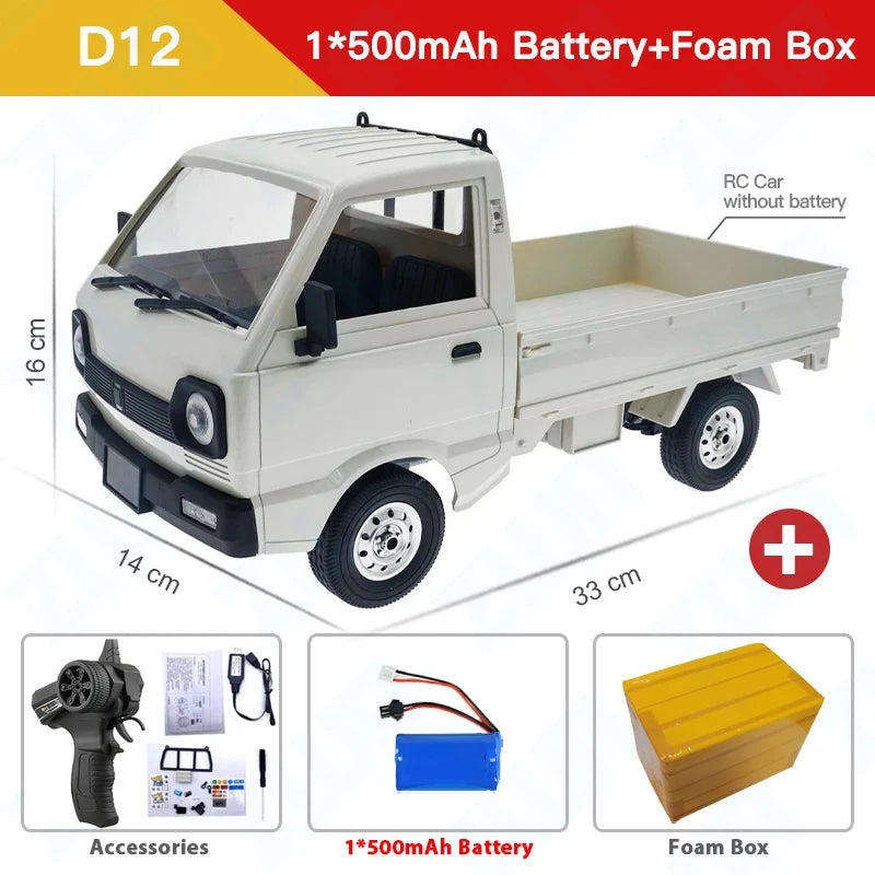 WPL D12 1:10/1:16 RC Simulation Drift Climbing Truck with LED Lights