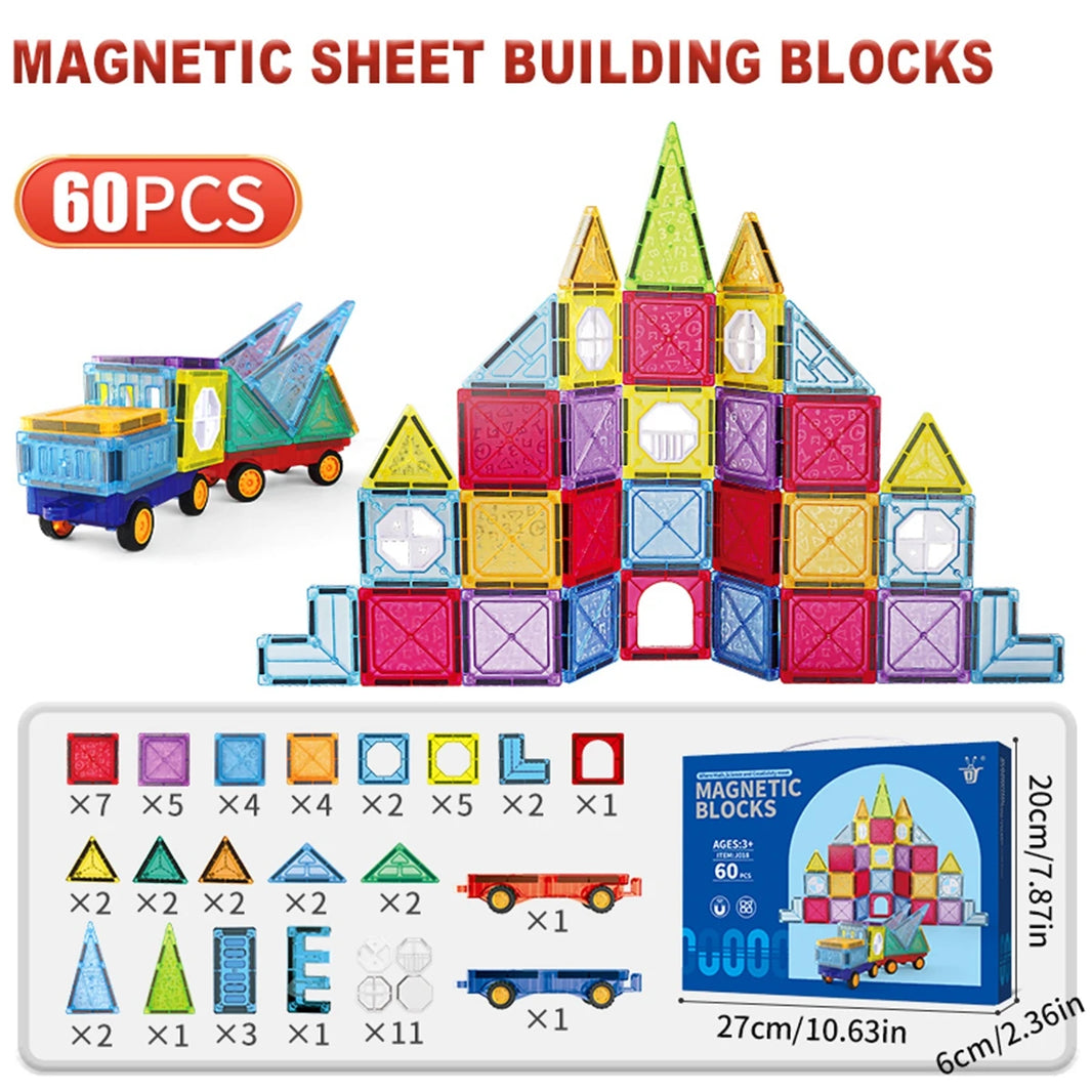Magnetic Tiles Building Blocks Toy for Kids Ages 3 to 8+