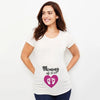 Pink or Blue Mommy Love You Printed Maternity T-Shirt - Summer Pregnancy Announcement Shirt, New Mom Tops
