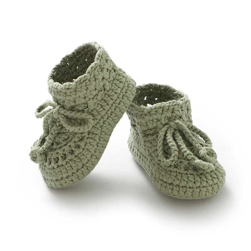 Handmade Knitted Baby First Walkers – 0-1Y Unisex Soft Bottom Cotton Anti-Slip Toddler Sneakers