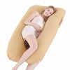 U-Shaped Pregnancy Pillow - Pure Cotton Lumbar Support & Backrest Cushion for Pregnant Women, Multi-Function Full Body Pillow