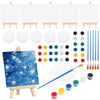 6-Set Mini Canvas Painting Kit – Small Easel Boards, Brushes & Palette for Adults, Travel Art Supplies