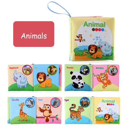 Cloth Baby Learning Books – Colorful Fabric Touch-and-Feel Books with Crinkle Sounds for Halloween, Thanksgiving, and Christmas