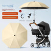 Baby Stroller Solid Color Sunade Umbrella Sunshade Bendable Arm Clip-On Handle Trolley Sunshade Accessory for Outdoors