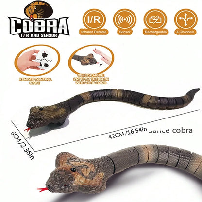 Infrared RC Cobra and Insect Toy – Remote Control Cockroach and Caterpillar Prank for Kids