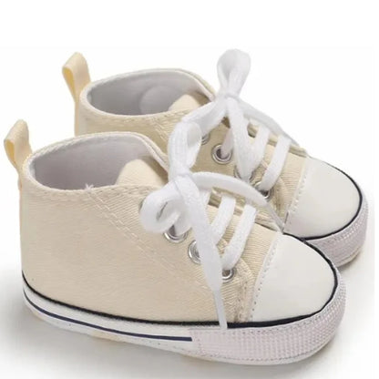 New Baby Shoes Boys Girls Classic Canvas Casual Sneakers Newborn First Walker Toddler Soft Sole Non-Slip Walking Shoes
