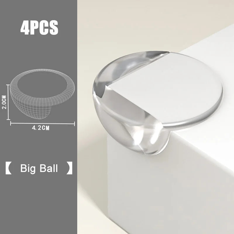 4Pcs Baby Safety Silicone Corner Guards – Transparent Anti-Shock Table Edge Protectors