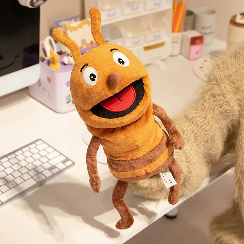 Insect Plush Hand and Finger Puppets, Dragonfly Ant Butterfly Ladybug Educational Toy