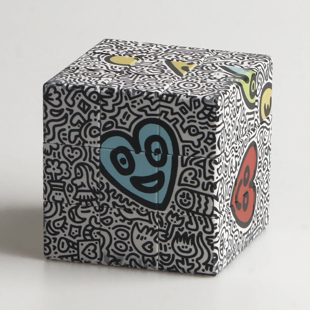 Magic Cube 3x3x3, Cartoon Alien Dollar Graffiti UV, Fun Stress Relief Puzzle, Professional Smooth Speed Game, Children's Toy Gift