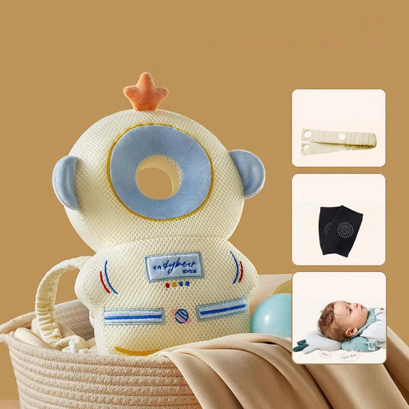 AIBEDILA Baby Head Protector Safety Pad Cushion Back Prevent Injured Elf Lion 1-3T Toddler Security Pillows Protective Headgear