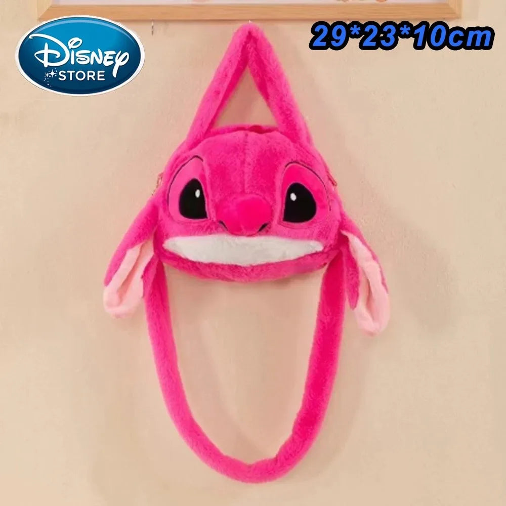 Disney Plush Backpack – Blue Stitch Large Capacity Cartoon School Bag for Kids