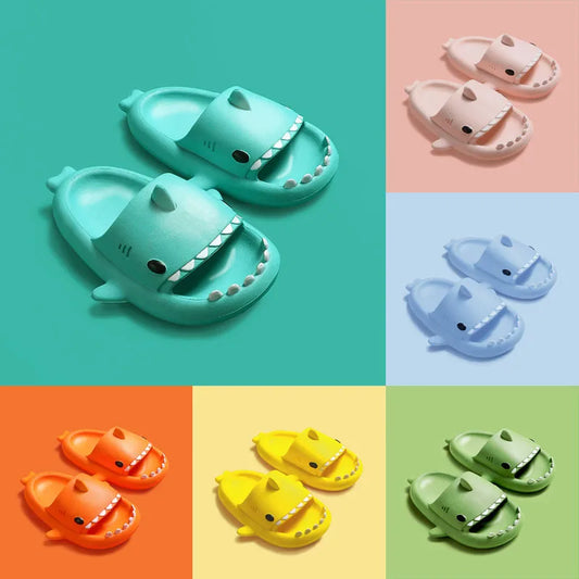 Children’s Slippers – Cartoon Shark Sandals for Boys & Girls, Soft Sole Anti-Slip Summer Shoes for Babies & Kids