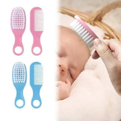 Baby Hairbrush Comb - Portable Newborn & Infant Soft Hair Brush - Toddlers Head Massager & Fetal Head Fat Comb - Kids Hair Care Supplies