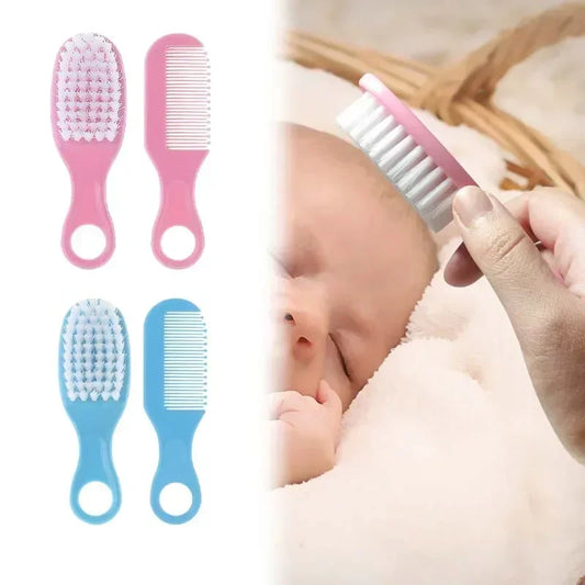 Baby Hairbrush Comb - Portable Newborn & Infant Soft Hair Brush - Toddlers Head Massager & Fetal Head Fat Comb - Kids Hair Care Supplies
