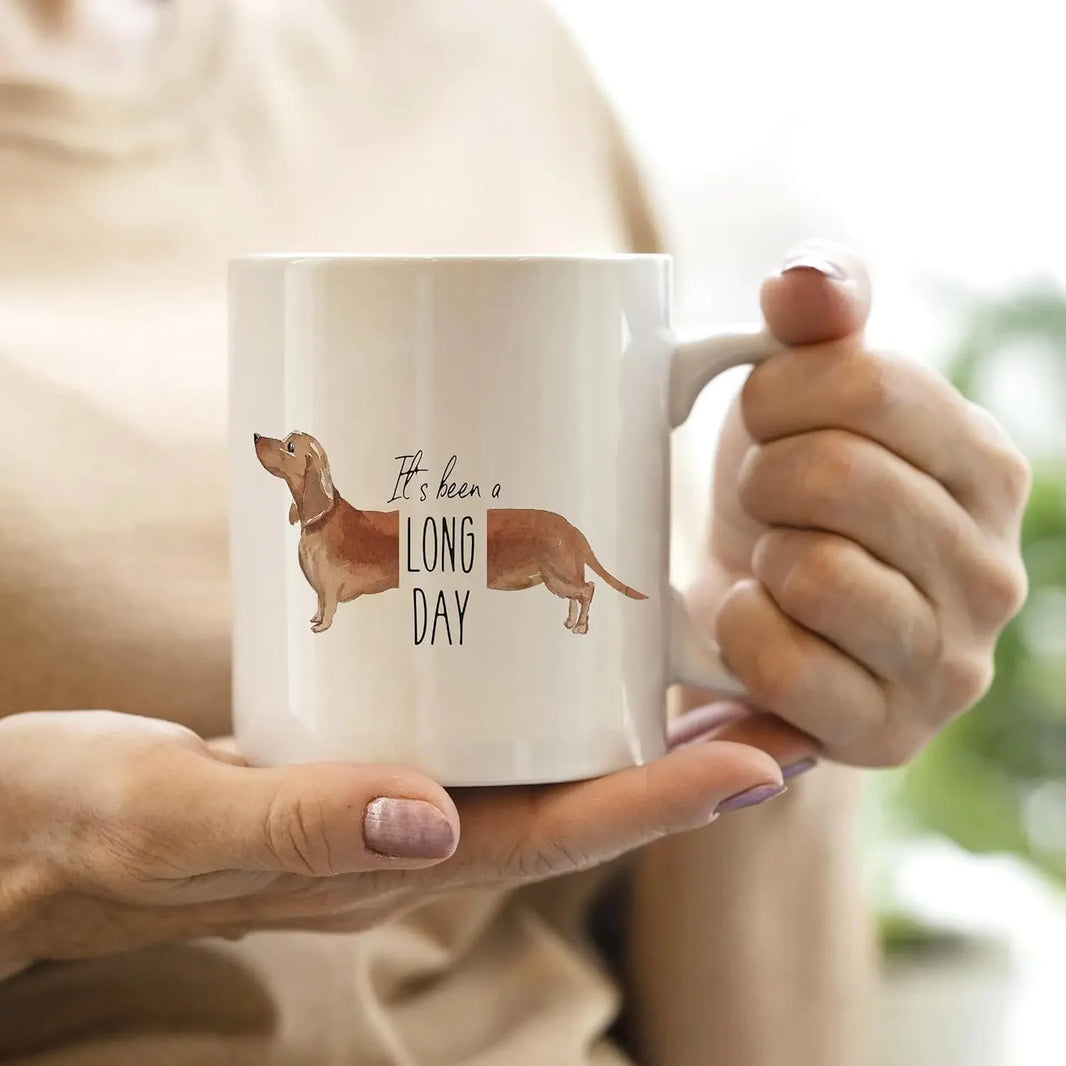 Dachshund Coffee Mug - Ceramic Wiener Dog Coffee Cup 320 ml (10.8 fl oz) Gift for Dog Lovers