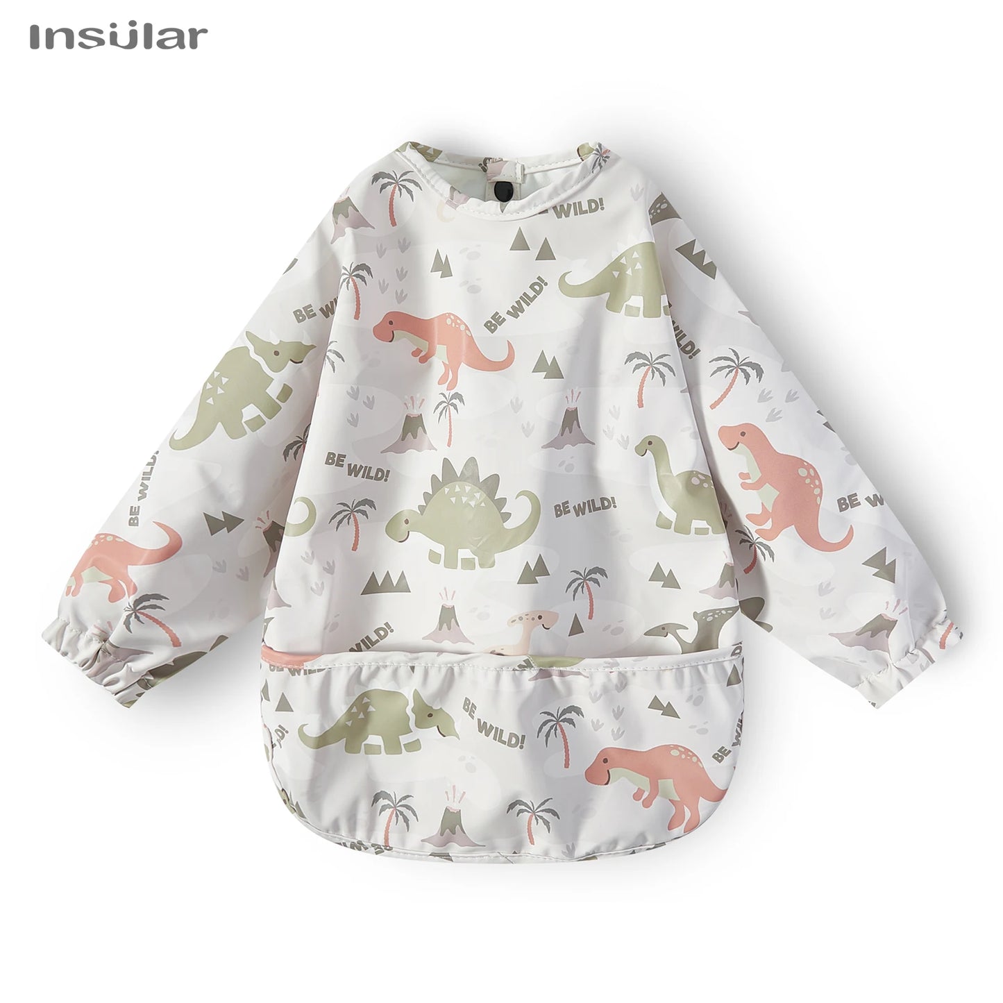 Waterproof Long-Sleeve Baby Bib with Pocket – Full-Cover Feeding Apron for Mess-Free Mealtime - Kidzy Market
