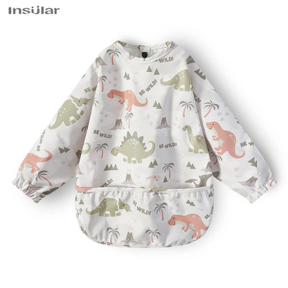 Waterproof Long-Sleeve Baby Bib with Pocket – Full-Cover Feeding Apron for Mess-Free Mealtime - Kidzy Market