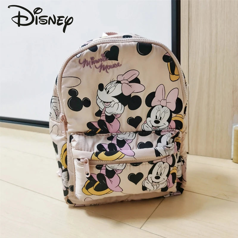 Disney Minnie New Original Fashion Girls Backpack – High Quality, Large Capacity Cute Children's School Bag, Luxury Brand Backpack - Kidzy Market