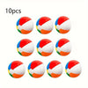 10-Piece Colorful Inflatable Beach Balls Set for Swimming Pool and Water Games